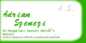 adrian szenczi business card